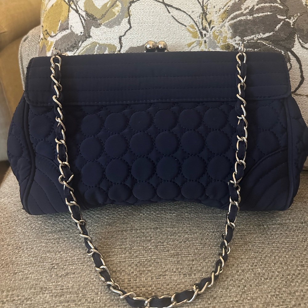 Vera Bradley Quilted Kiss Lock Bag with Chain Strap - Picture 13 of 16